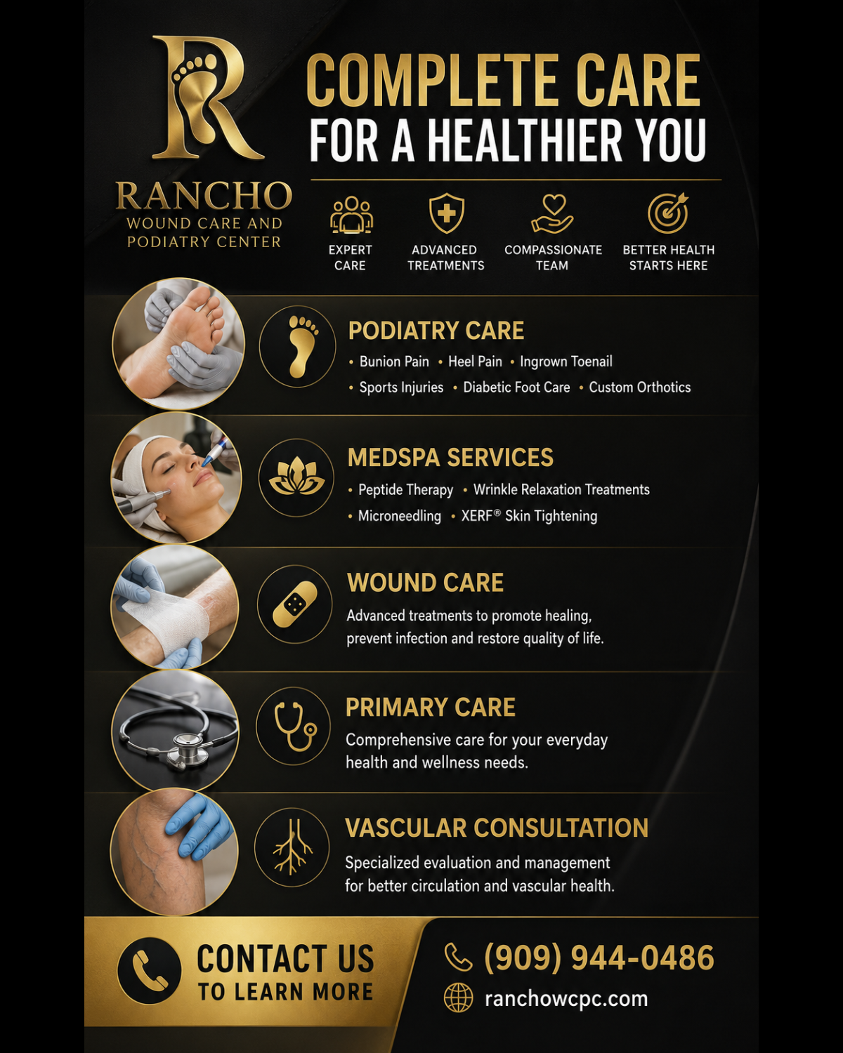 Rancho Wound Care and Podiatry Center Facebook ad from Jul 15, 2026
