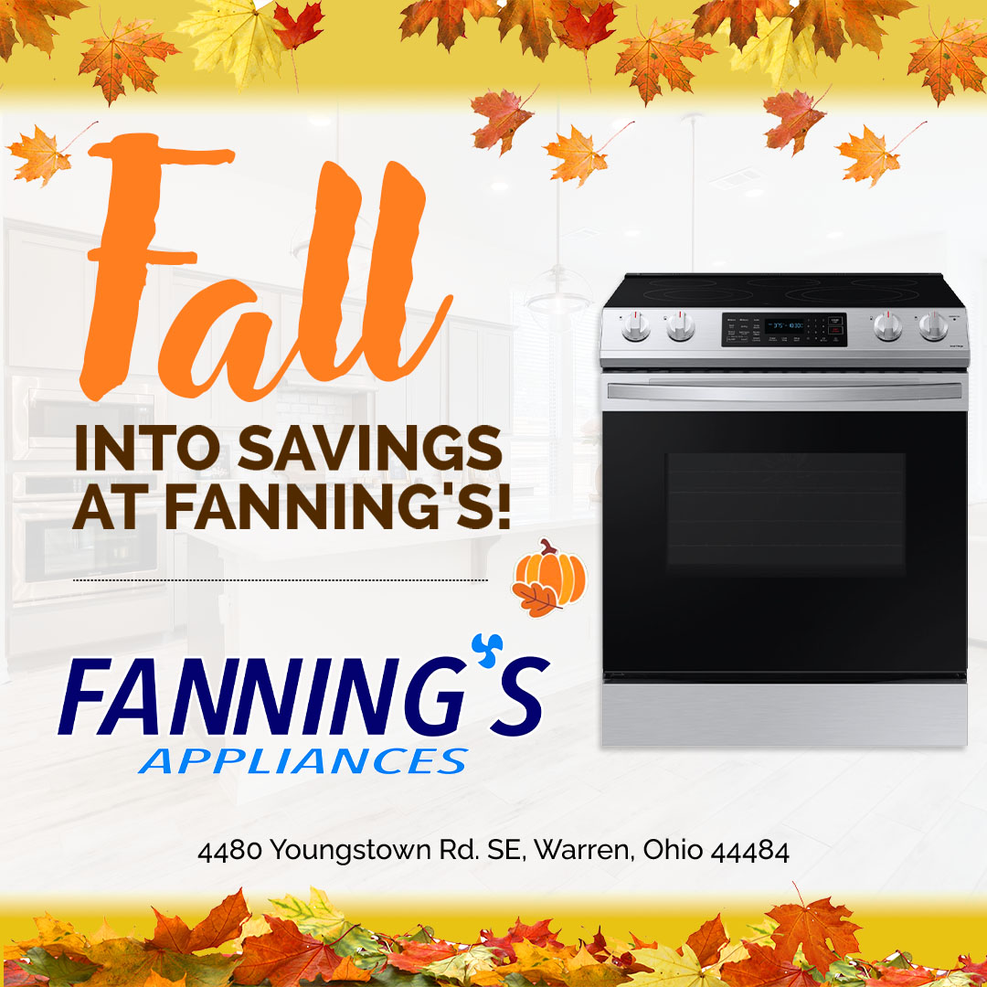 Fanning's Facebook ad: FALL into Savings at Fanning's Appliances Today!