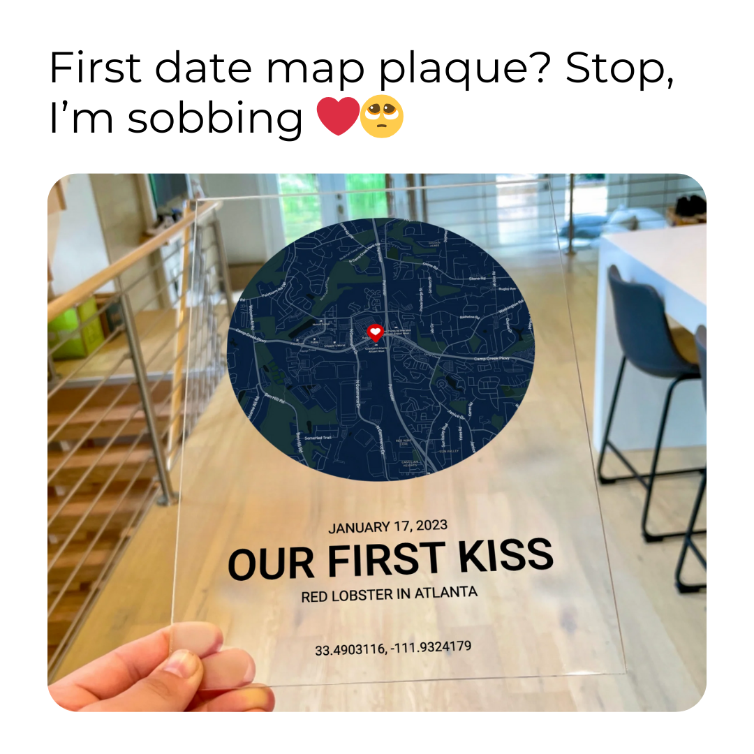 Print Your Places Facebook ad: Make a Map Plaque - On Sale Today
