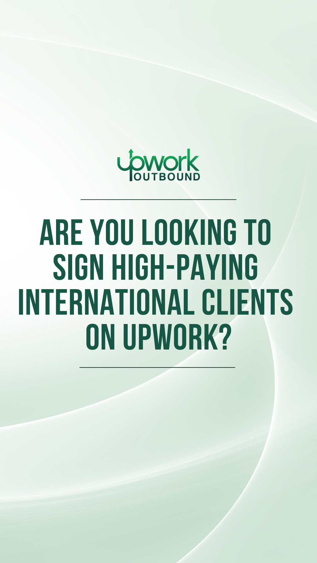 Upwork Outbound Facebook ad