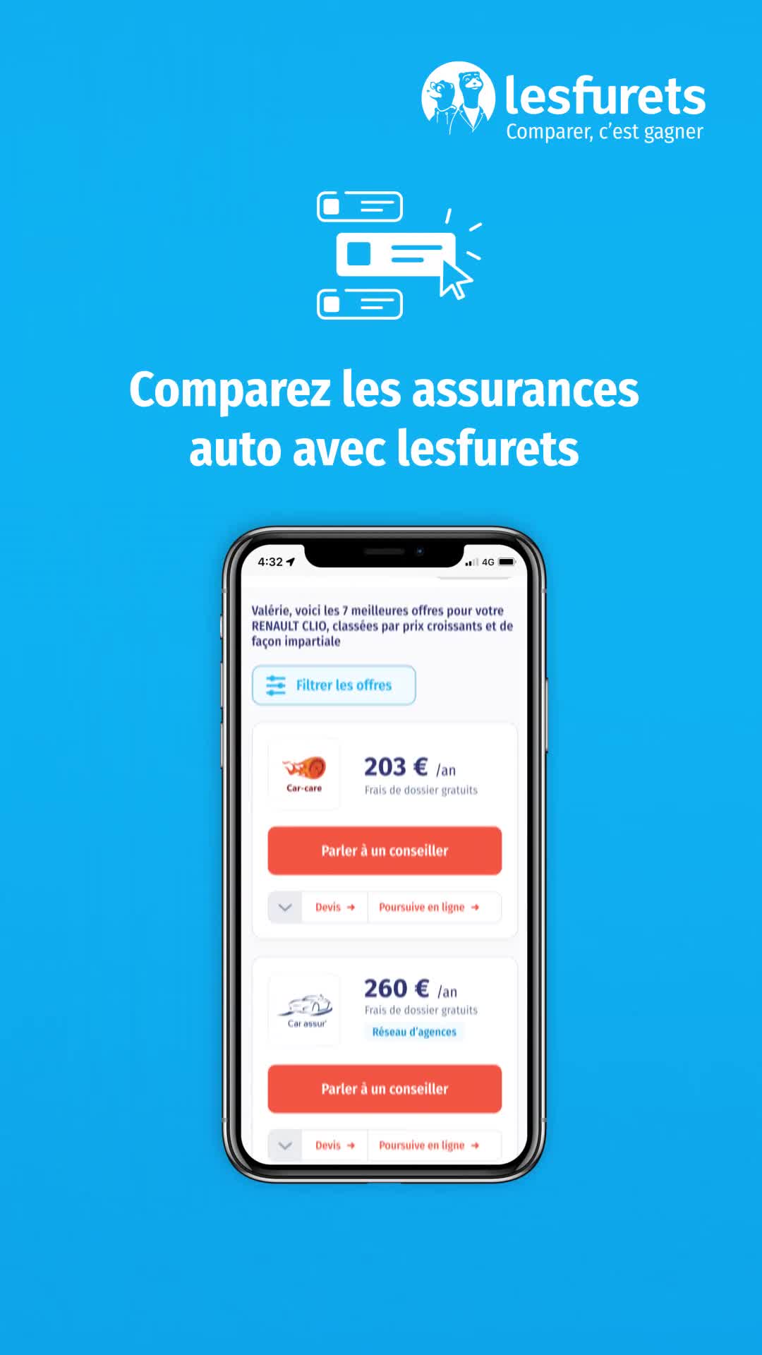 LesFurets.com Facebook ad from May 22, 2026