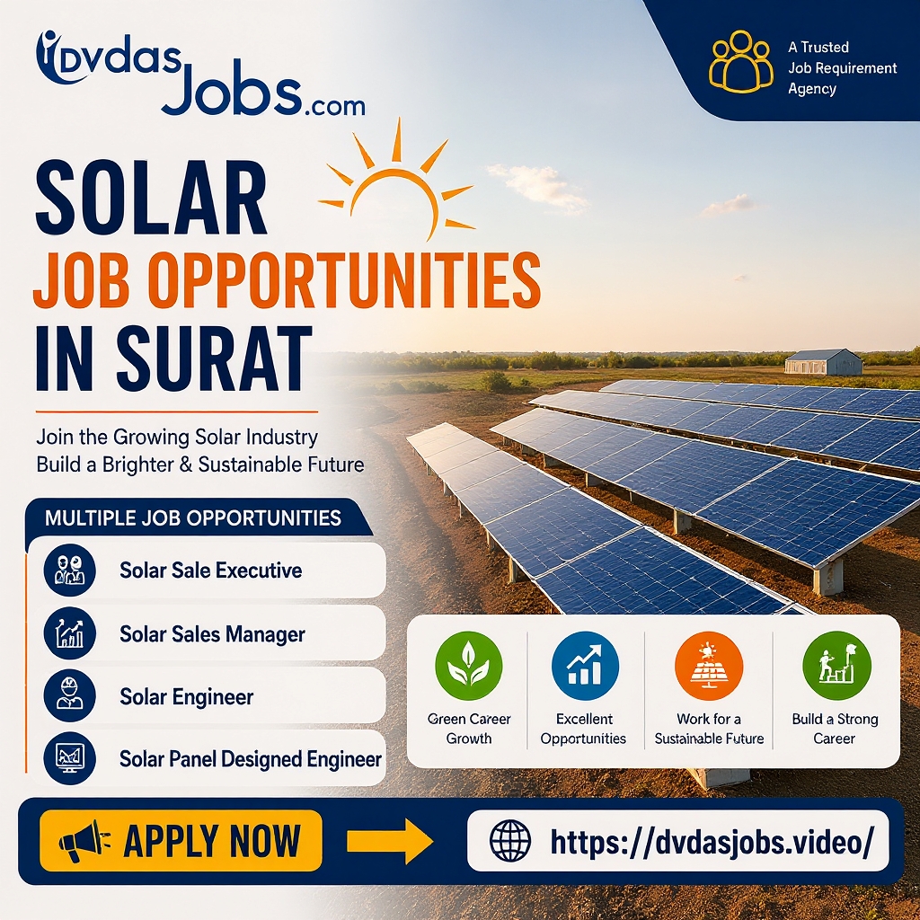 Dvdasjobs.com Facebook ad: Surat Hiring Alert, Solar Industry Jobs Open!
