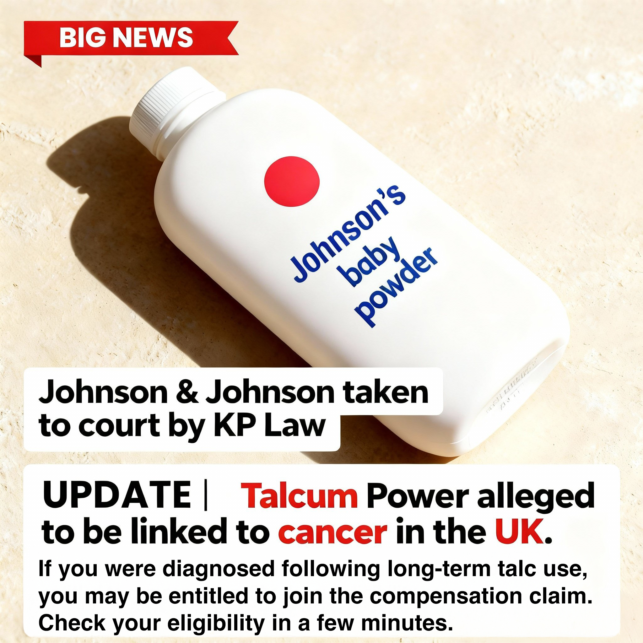 Talc Claim Facebook ad