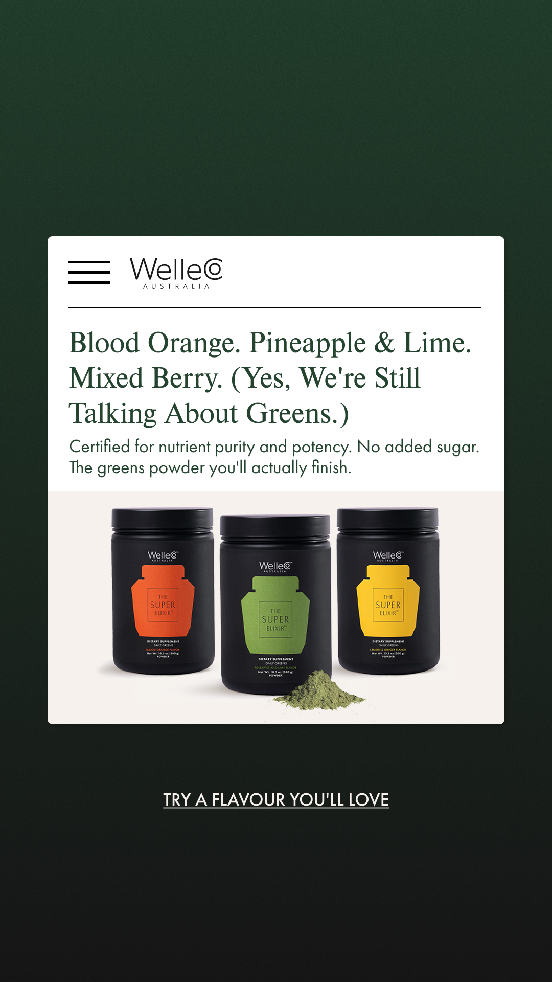 WelleCo Facebook ad