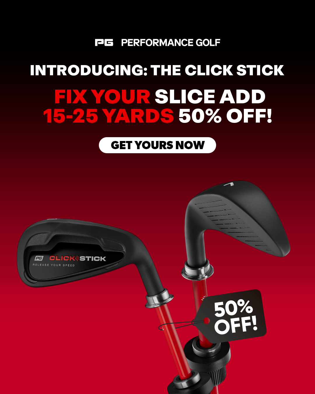 Performance Golf Facebook ad