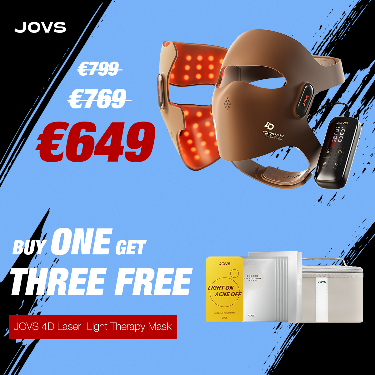 JOVS Europe Facebook ad: JOVS: Clinical 4D Laser Tech for €649