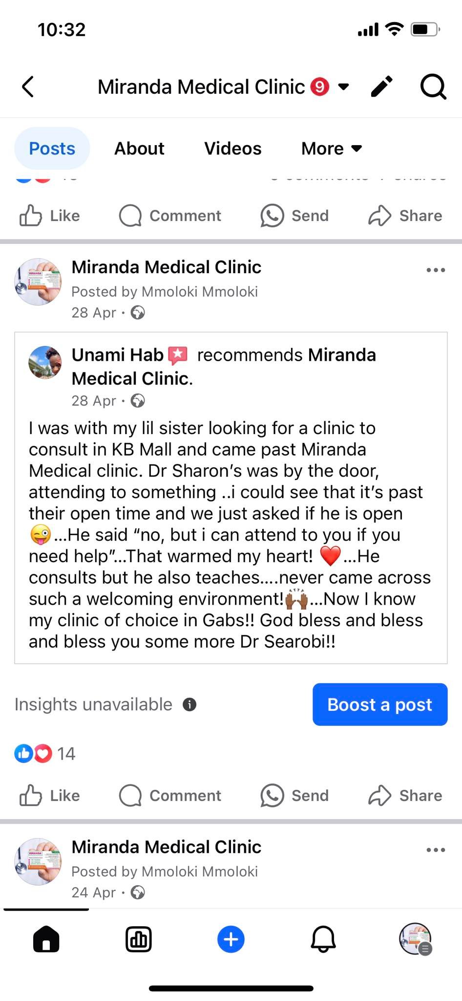 Miranda Medical Clinic Facebook ad