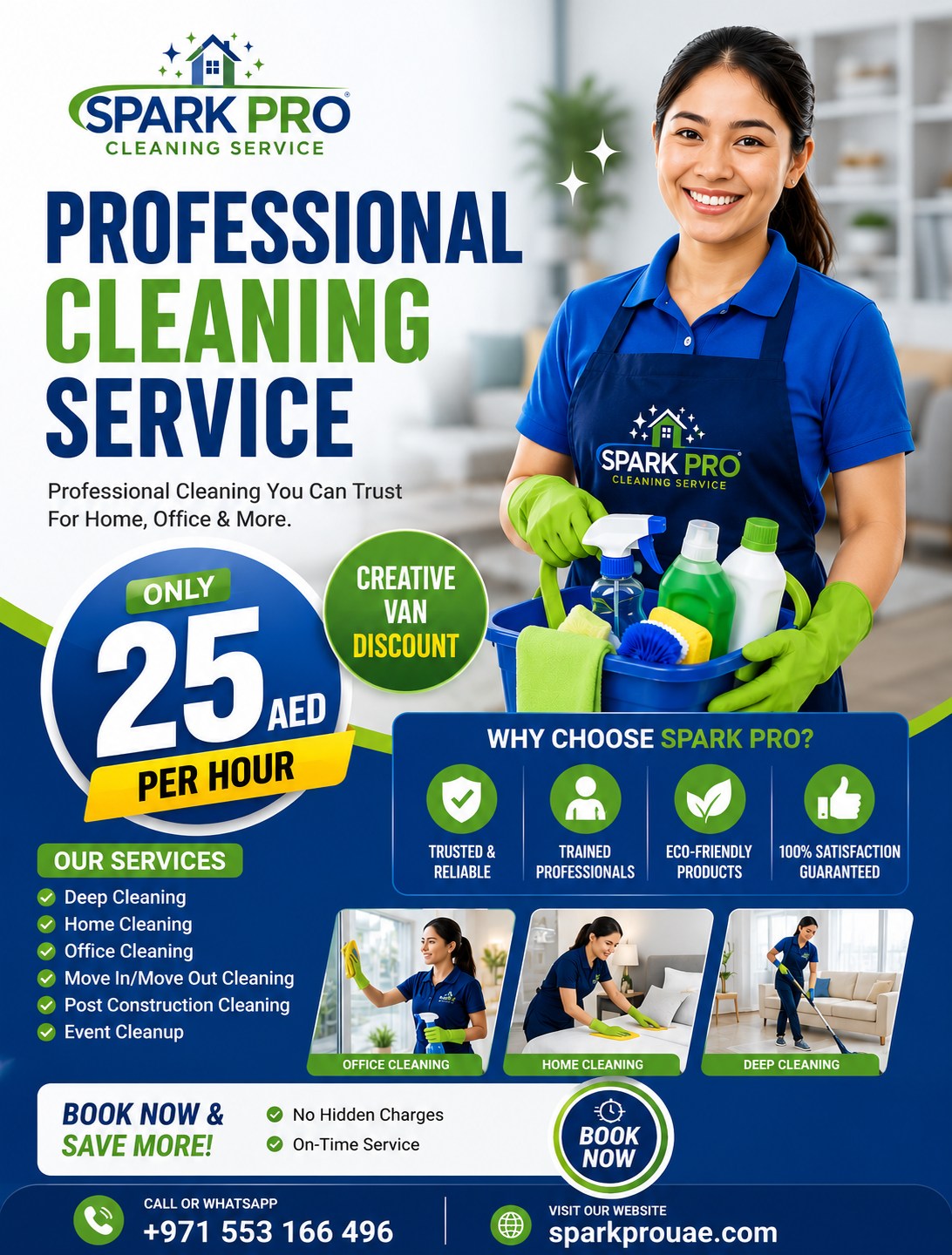 Spark Pro cleaning Service Facebook ad