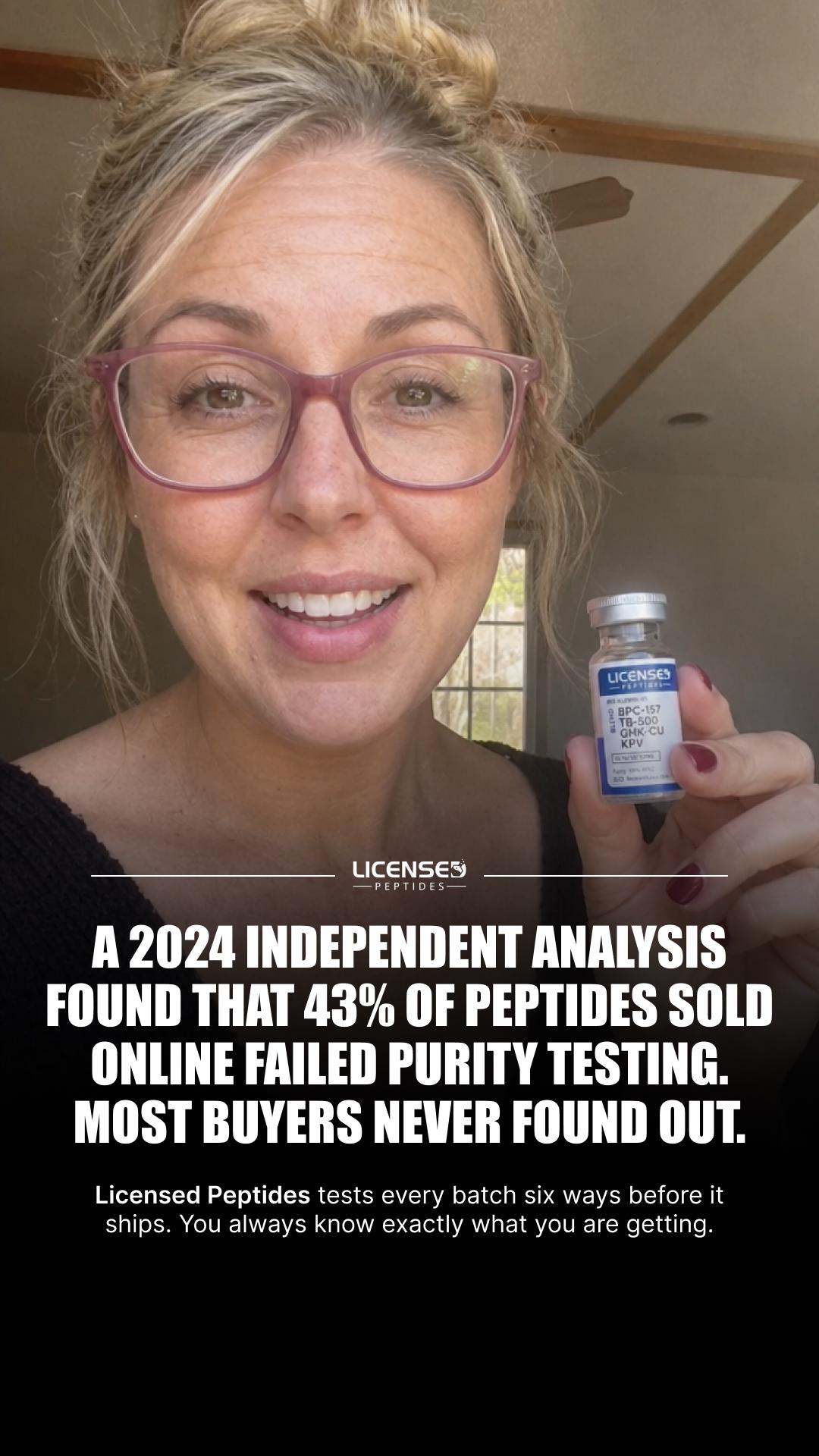 Licensedpeptides.com Facebook ad: 2 FOR 1 SALE, LIMITED TIME