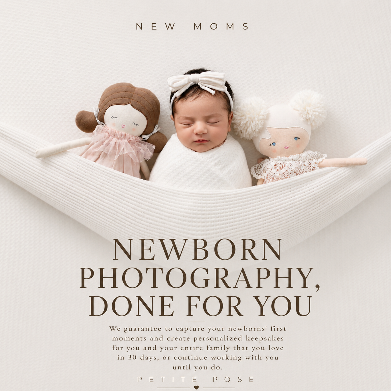Petite Pose Facebook ad: Newborn wall art done for you