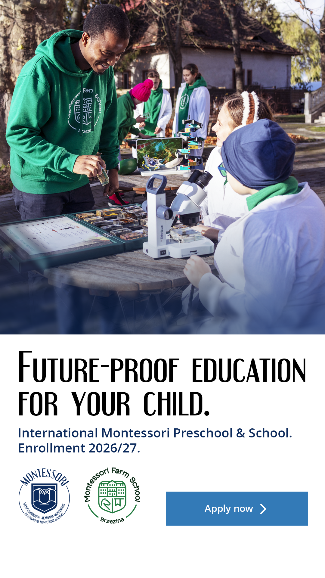 International Montessori Academy Wroclaw Facebook ad from May 18, 2026