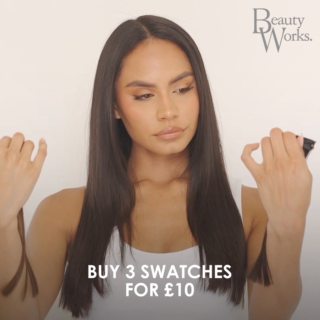 Beauty Works Luxury Hair Extensions Facebook ad: Colour match within 2 hours!