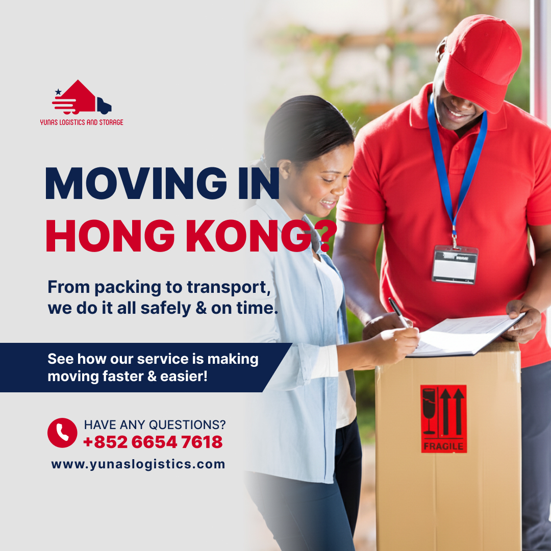 Yunas Logistics HK Facebook ad: Your Full-Service Moving Partner