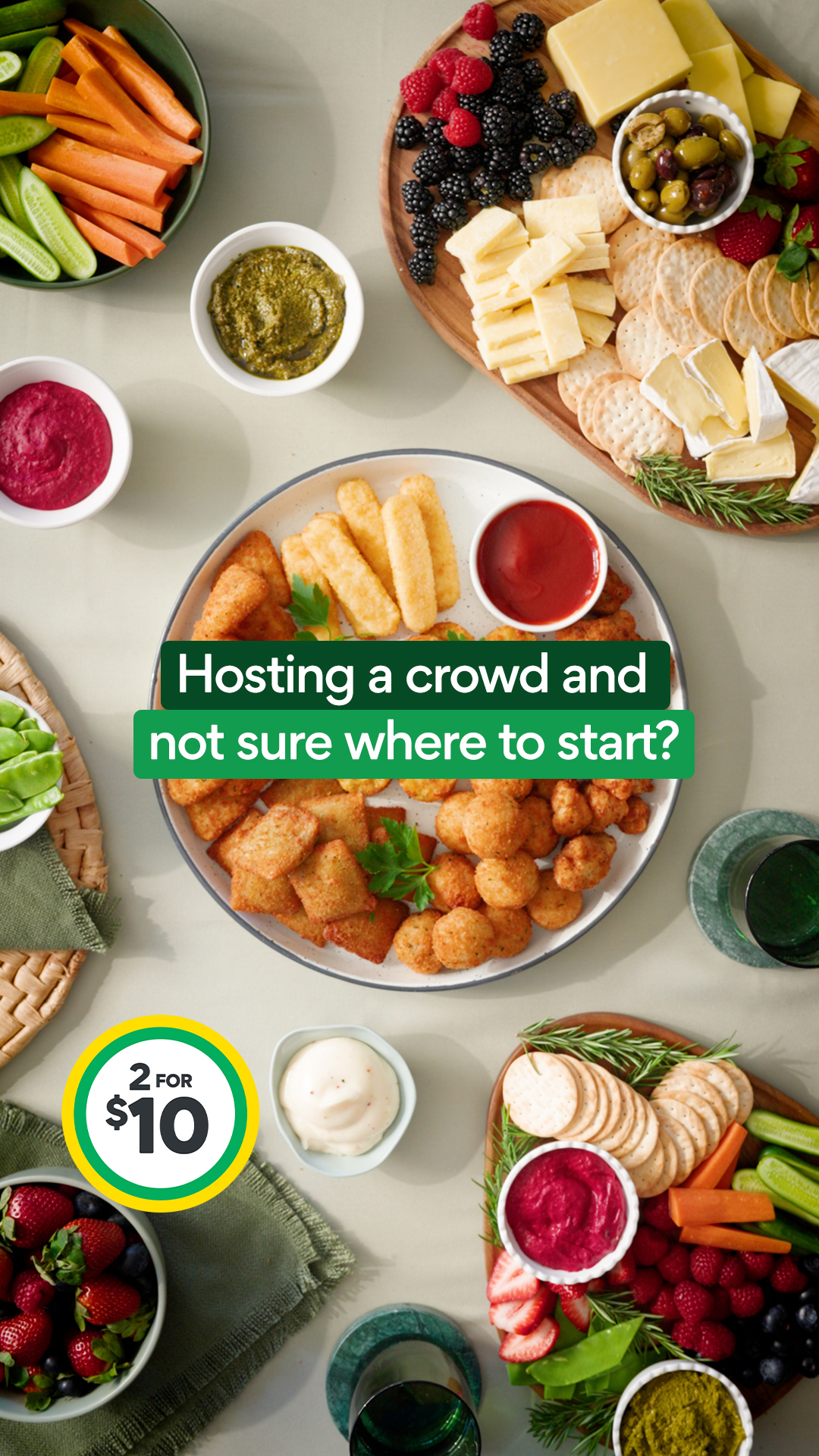 Woolworths Facebook ad: Please a crowd