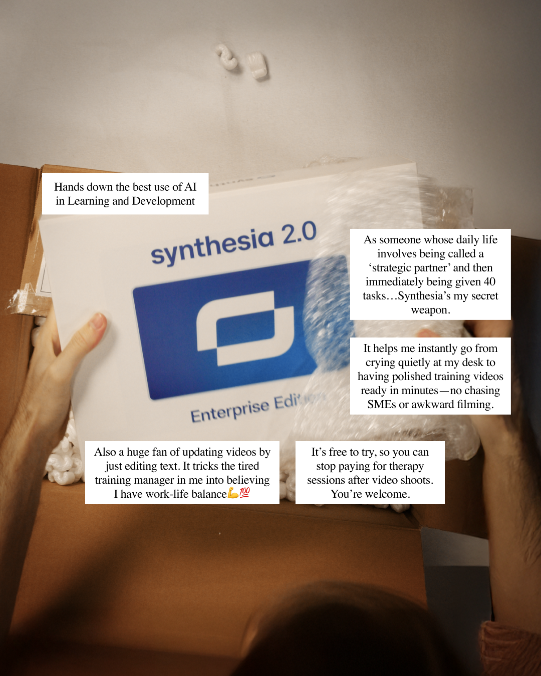 Synthesia Facebook ad