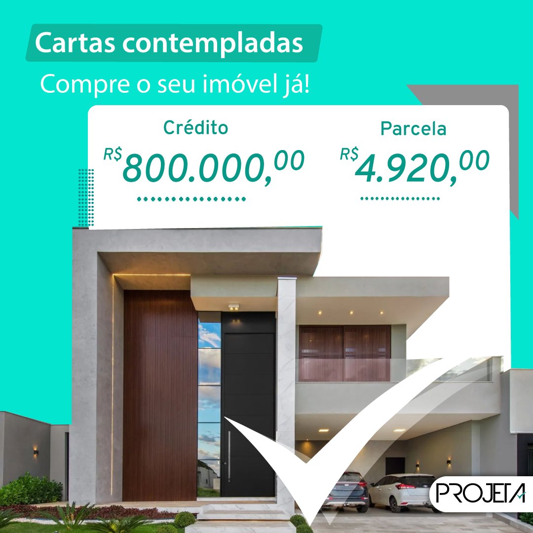 Projeta Consórcios Imobiliários Facebook ad: CONSÓRCIO CONTEMPLADO. Aproveite agora mesmo a…