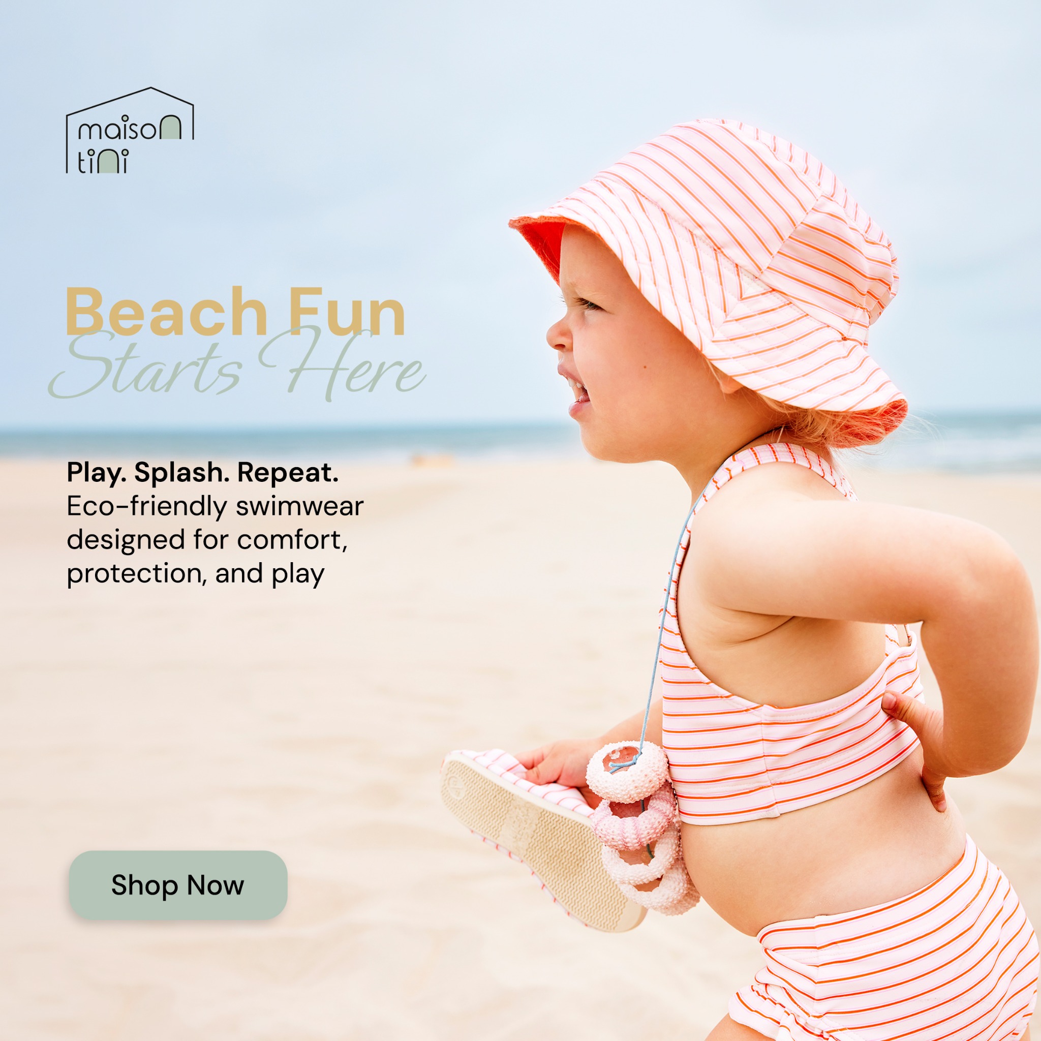 Maison Tini Store Facebook ad: Beach Fun Starts Here