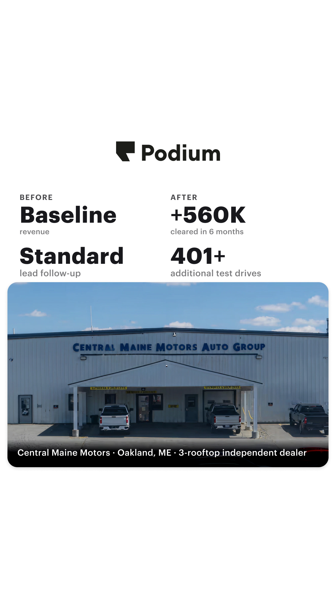 Podium Facebook ad