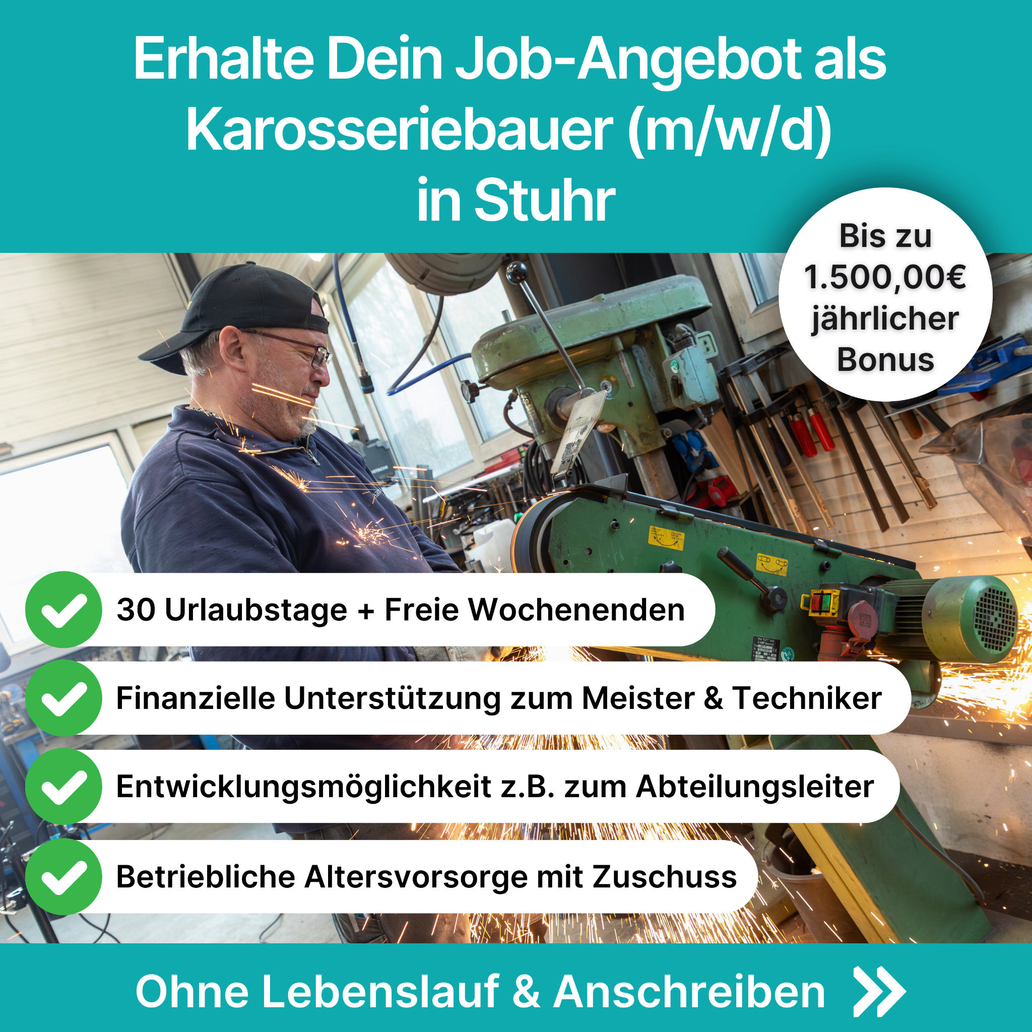 Candidate Flow KFZ-Karriere Facebook ad: Du möchtest ein unwiderstehliches Job-Angebot?