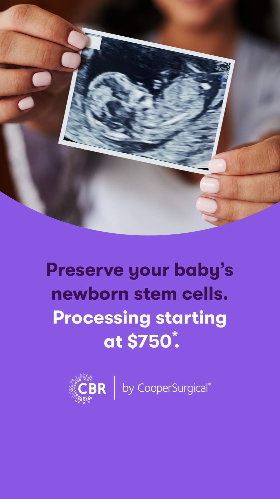 Cord Blood Registry Facebook ad