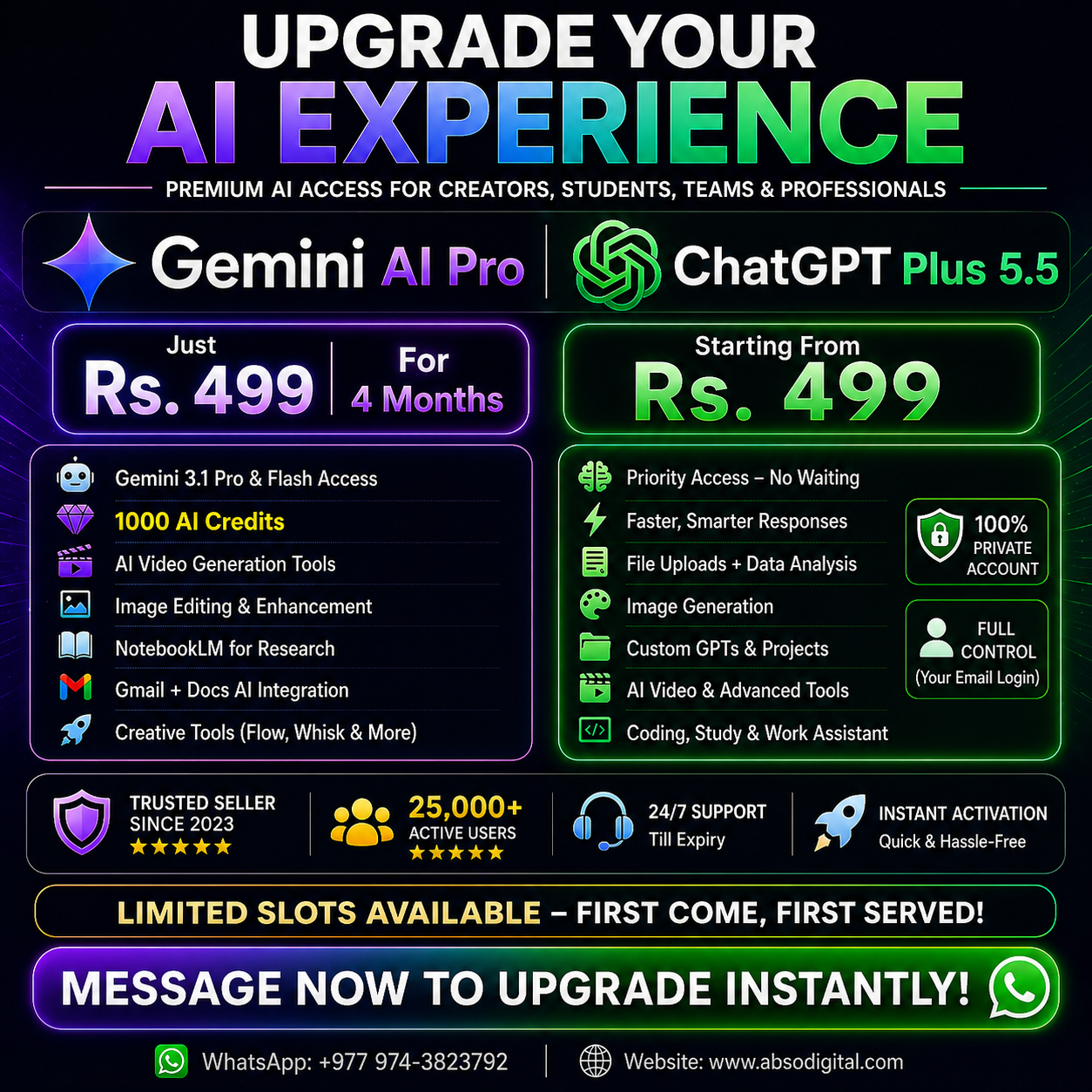 ABSO · Digital Facebook ad from Apr 27, 2026