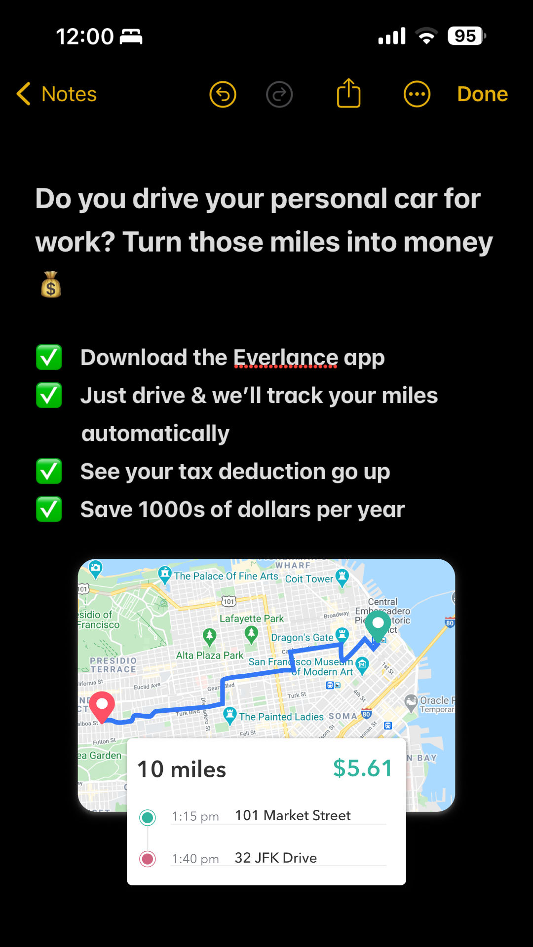 Everlance Facebook ad: Don’t Miss Tax Deductions