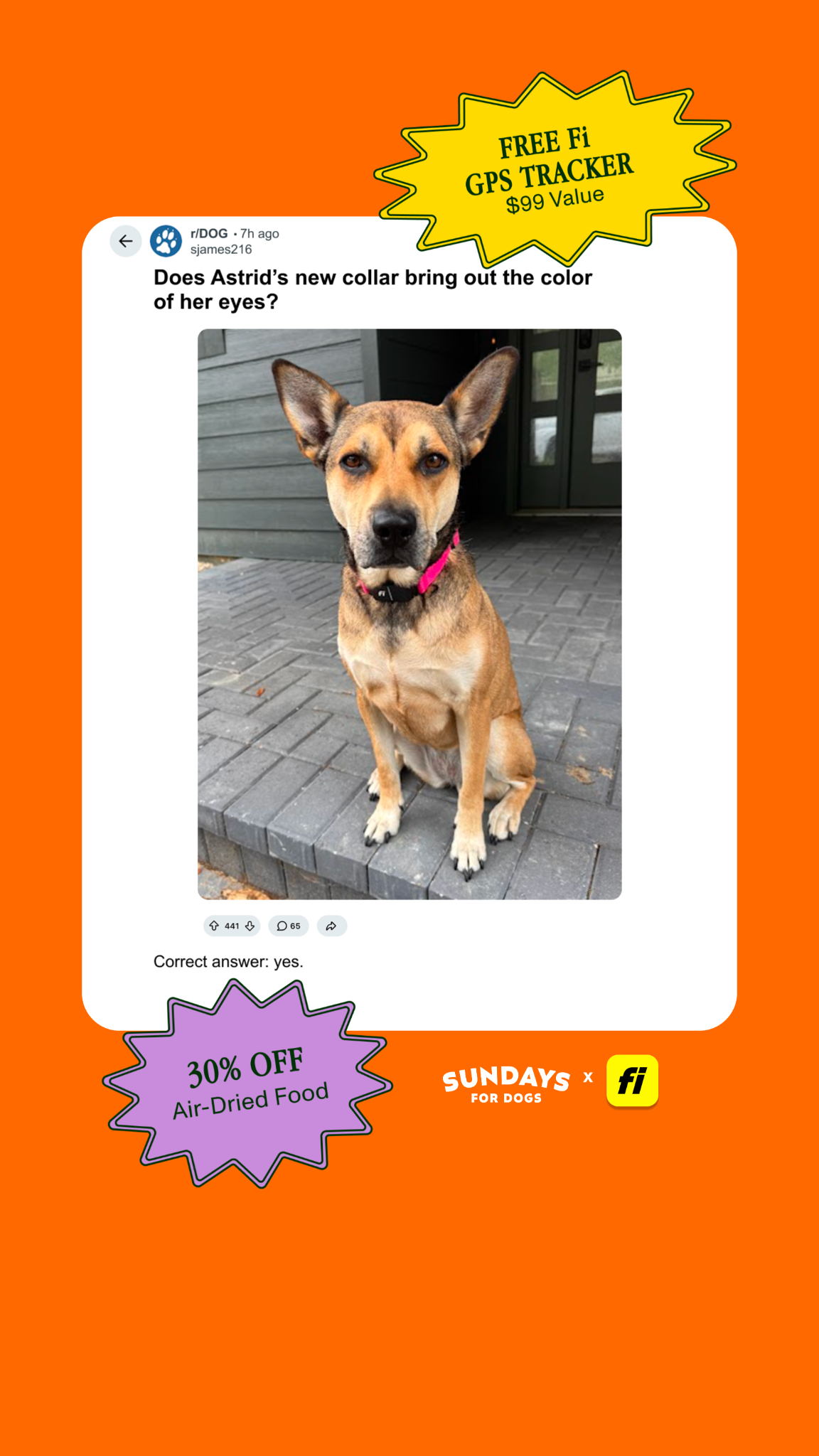 Sundays Facebook ad