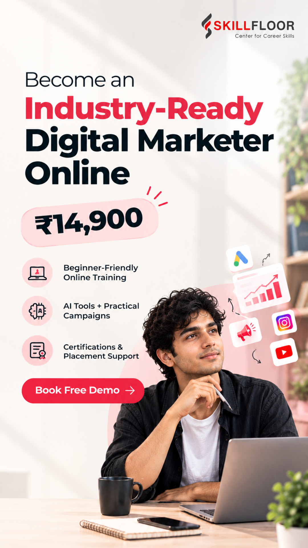 Skillfloor Facebook ad: Chat with us
