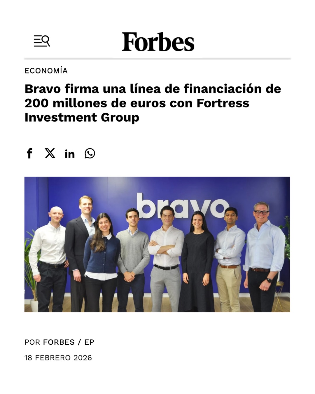 Go Bravo España Facebook ad: En Bravo estamos de enhorabuena