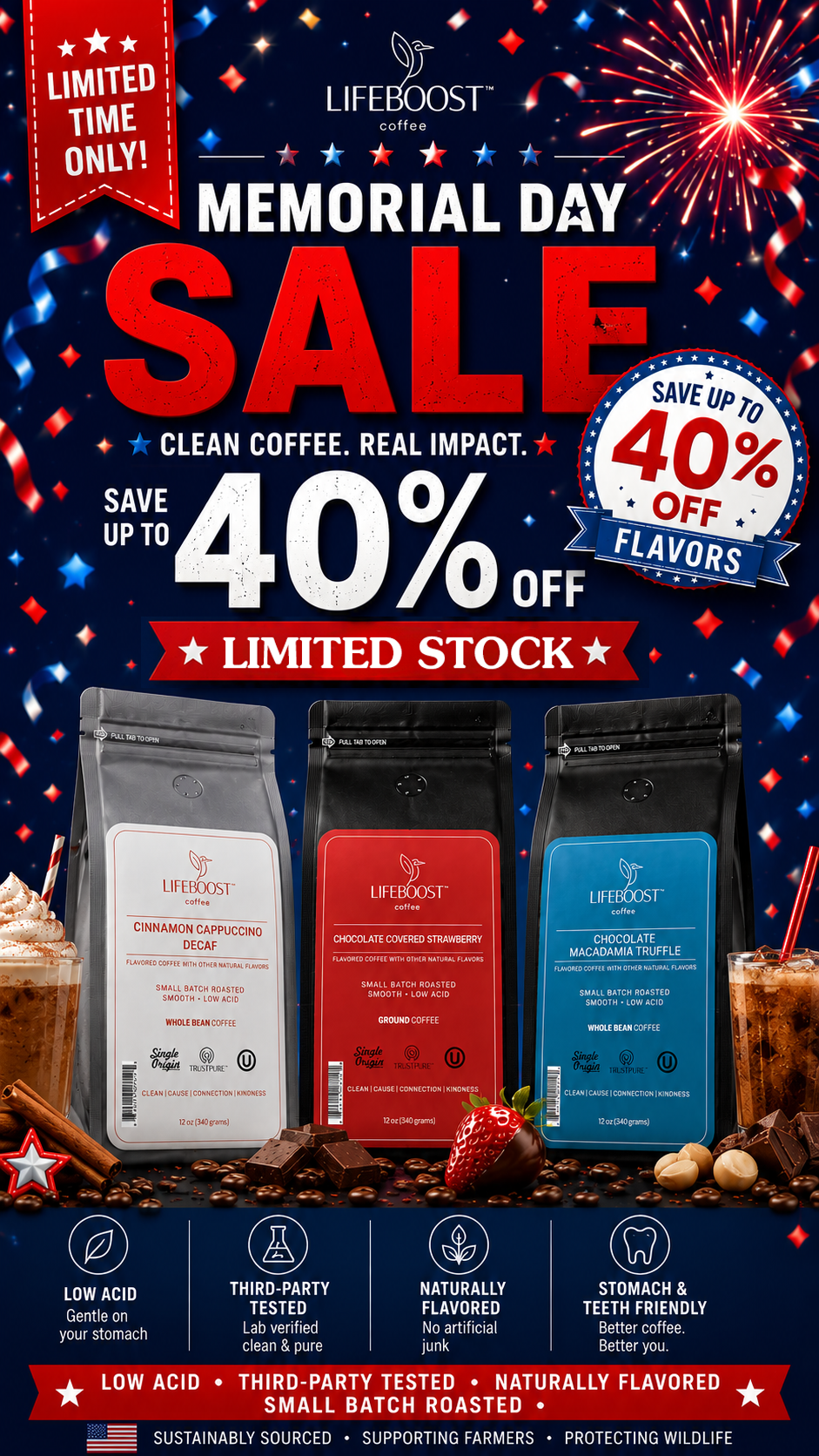 Lifeboost Coffee Facebook ad