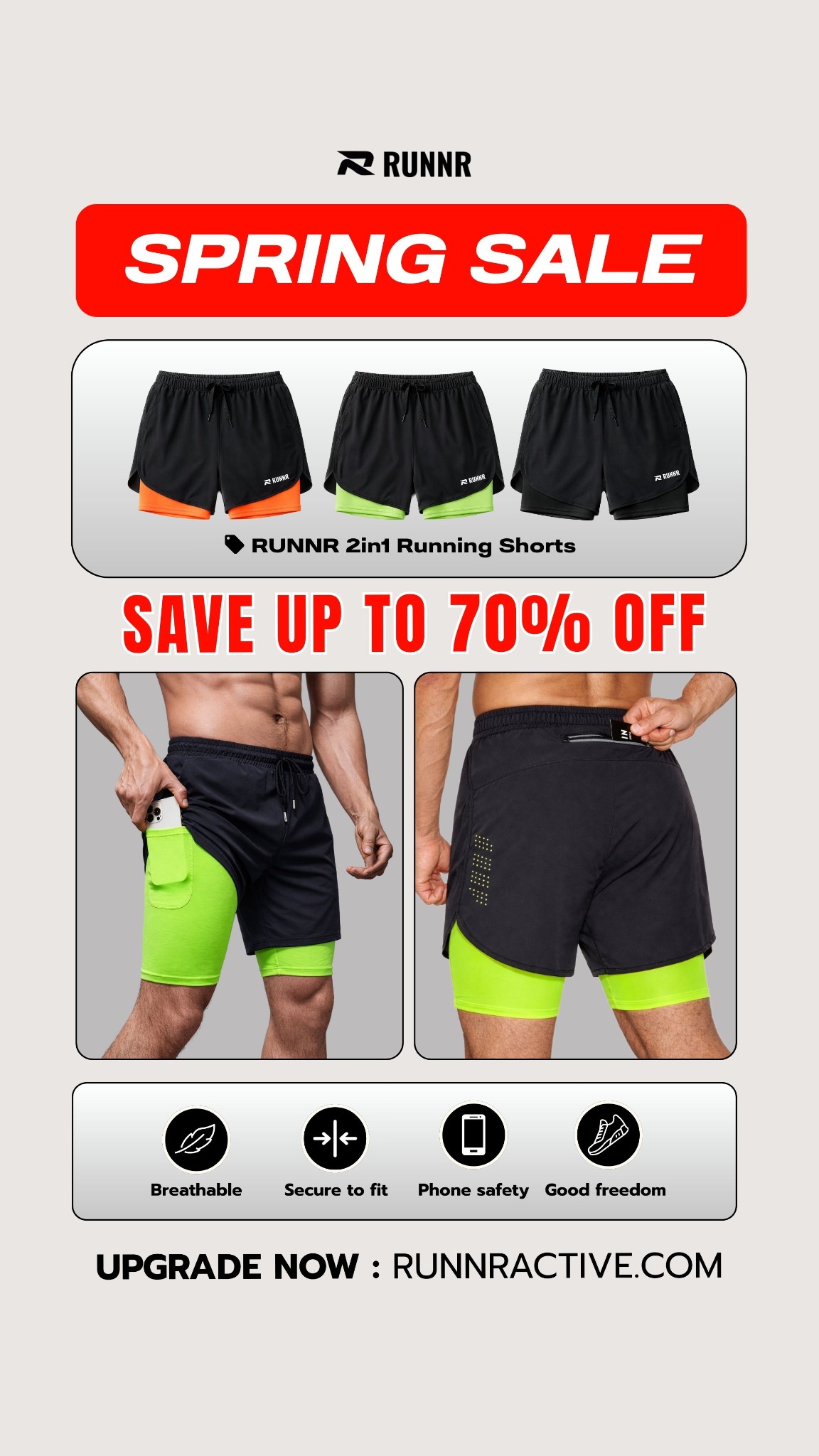 RUNNR Activewear Facebook ad