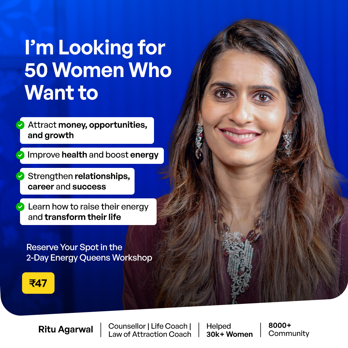 Ritu Bihani Agarwal Energy Coach Facebook ad