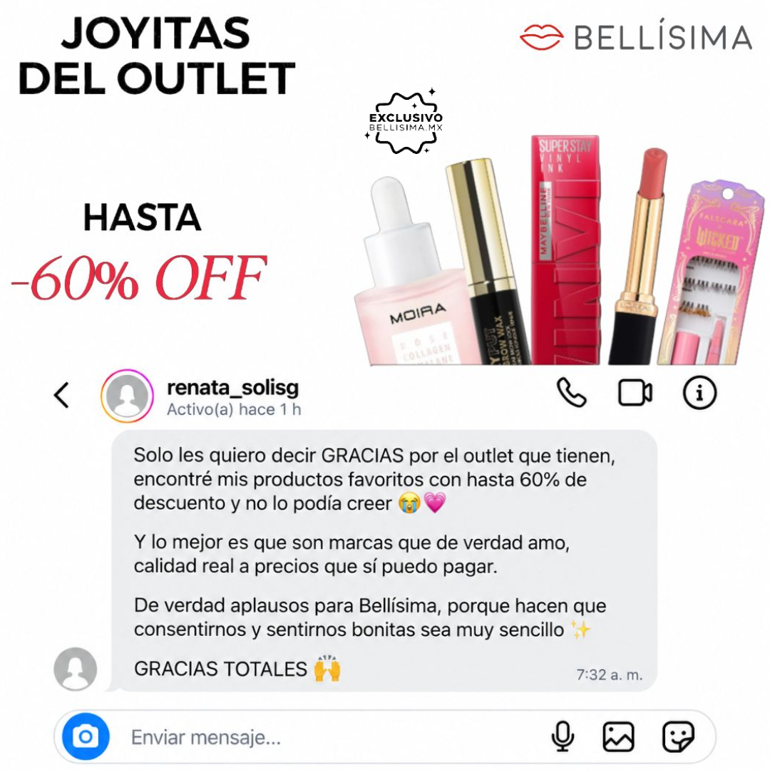 Bellisima Facebook ad: Joyitas del outlet que sí valen la pena