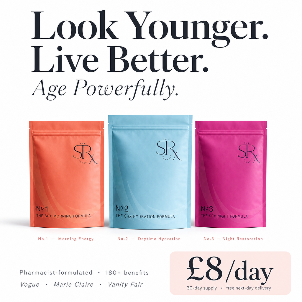 The SRx Formula Facebook ad: Look Younger. Live Better. Age Powerfully.
