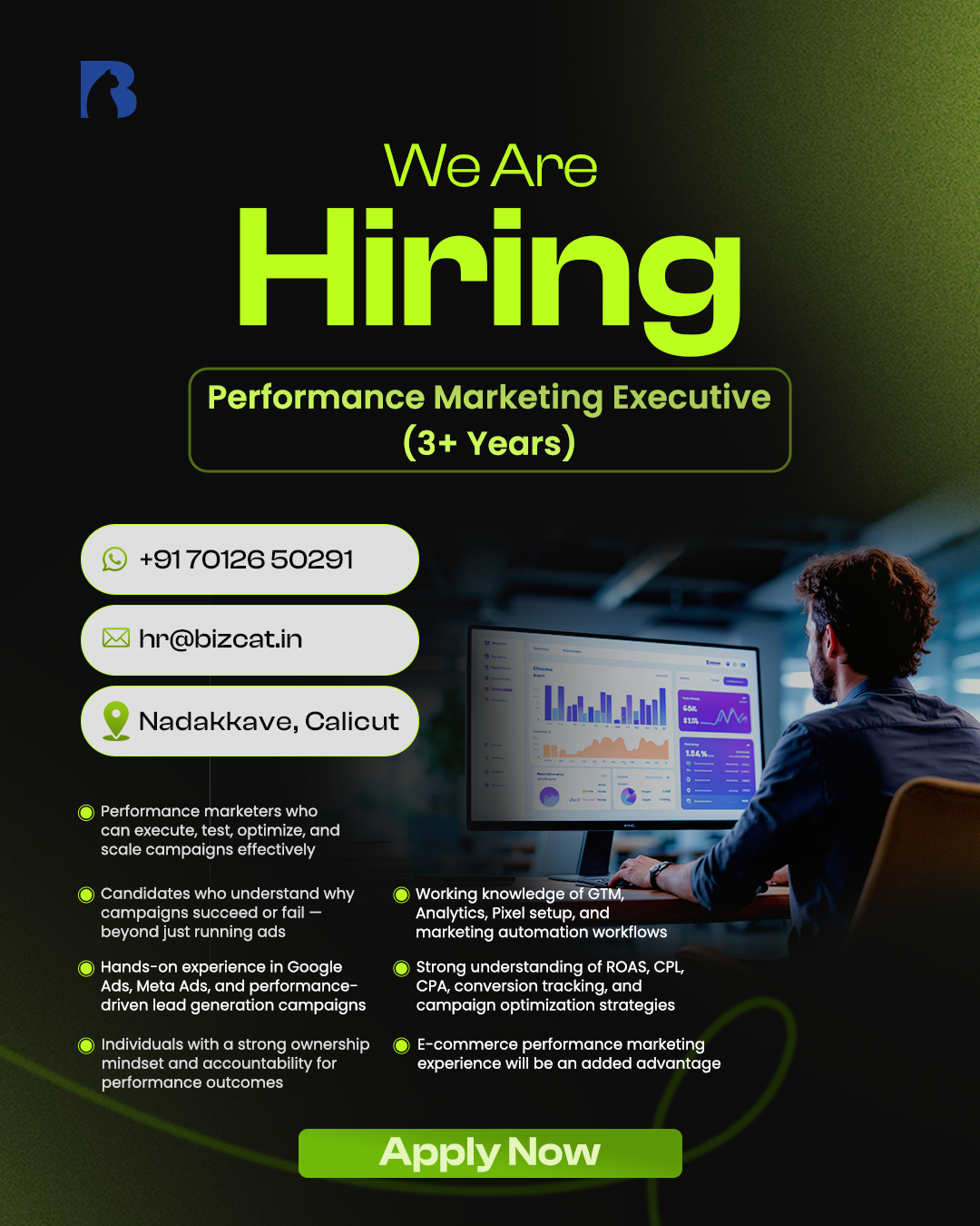 Bizcat Facebook ad: Hiring Performance Marketer | Join Bizcat