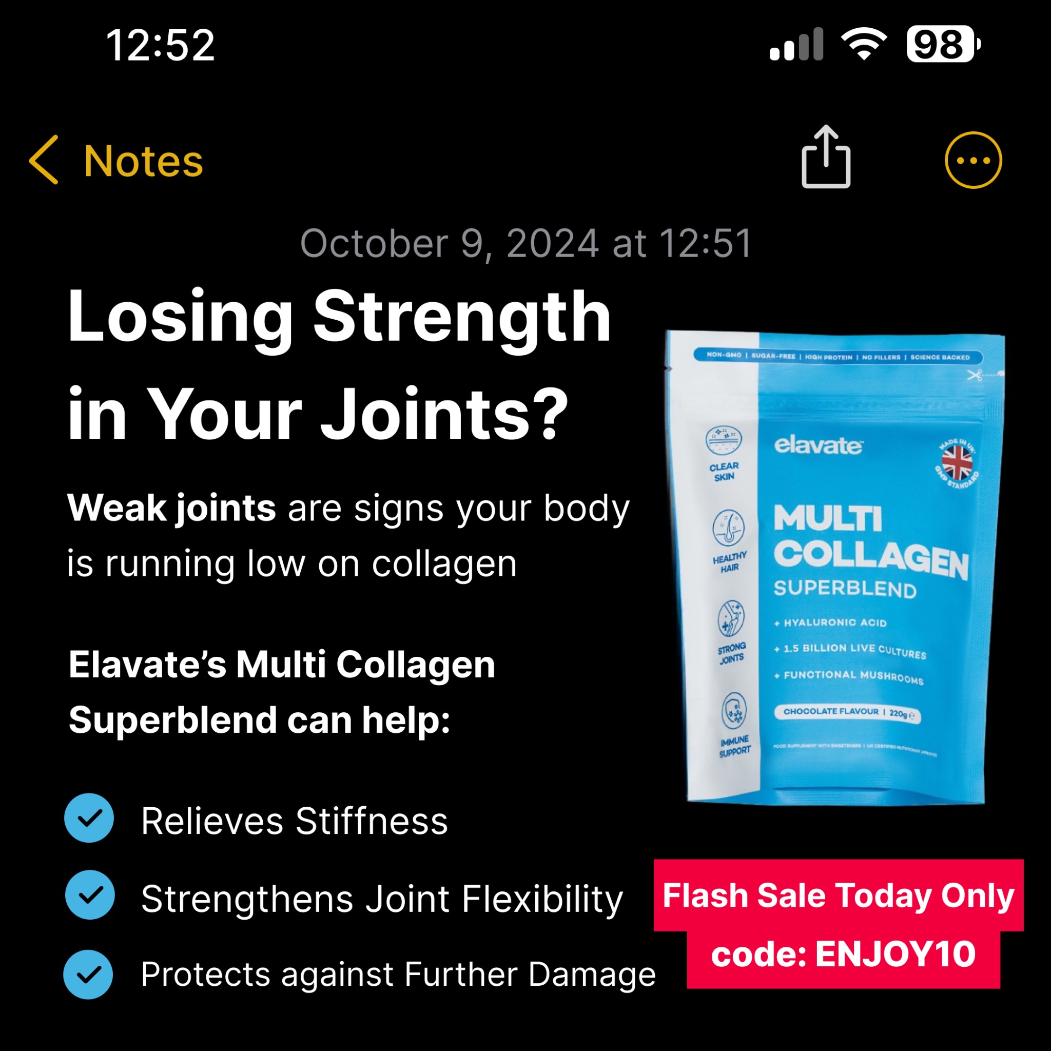 Elavate Facebook ad