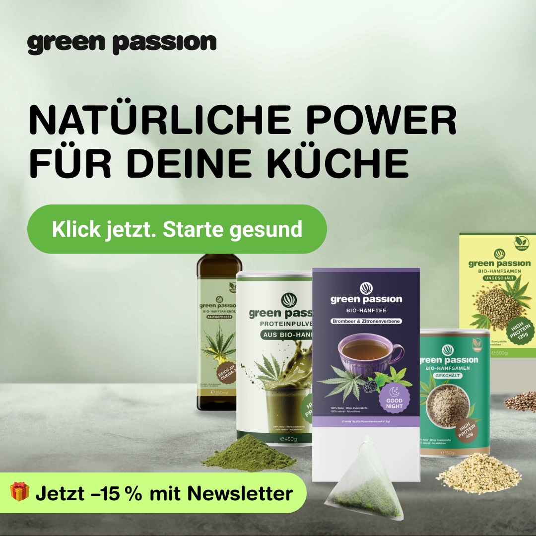 GreenPassion Facebook ad: Gesund essen ohne Kompromisse?
