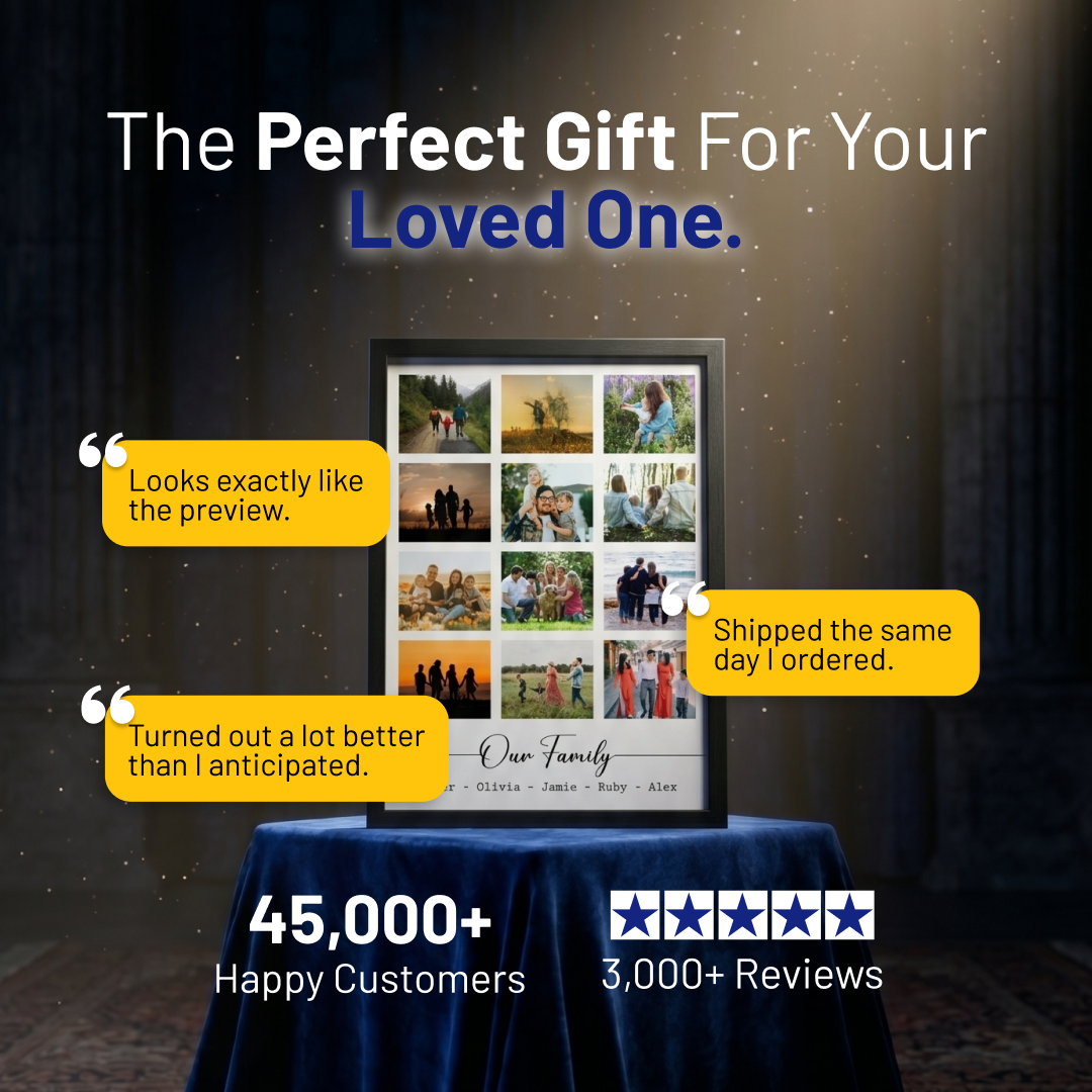 scottsy Facebook ad: Premium personalised gifts. From the UK
