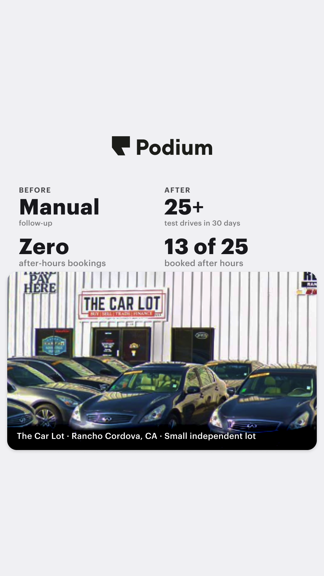 Podium Facebook ad