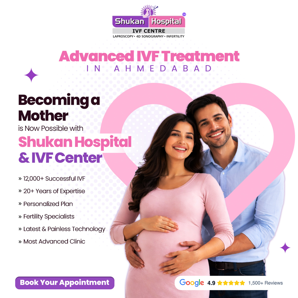 Shukan Hospital & IVF Centre Facebook ad: Trusted IVF Solutions in Ahmedabad