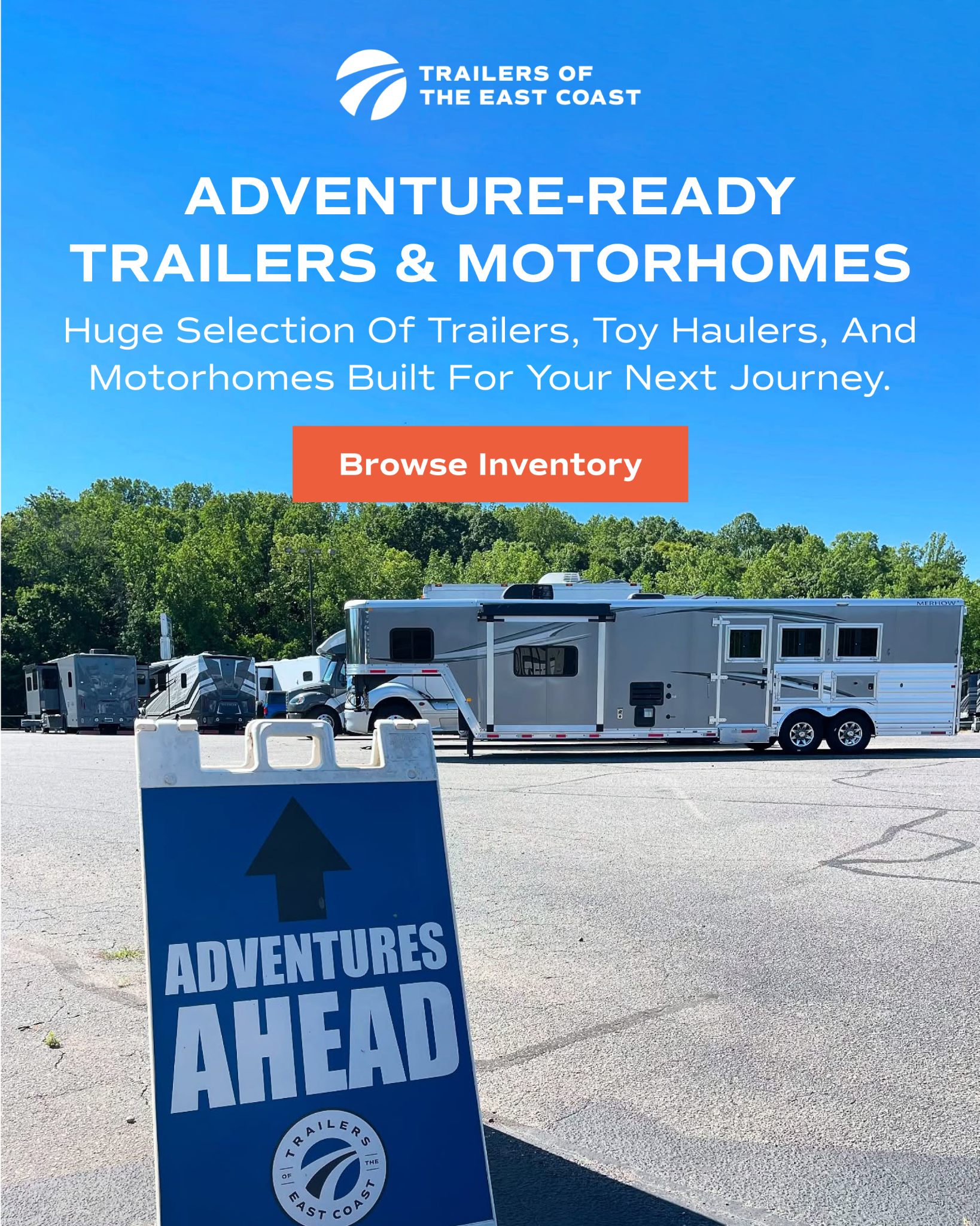 Trailers of the East Coast Facebook ad: Huge selection of brands you know and love