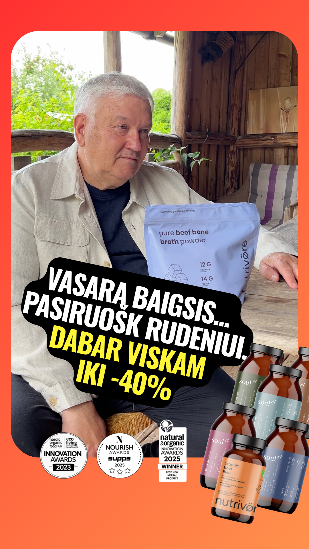 Soulel Facebook ad: VISKAM IKI -40%