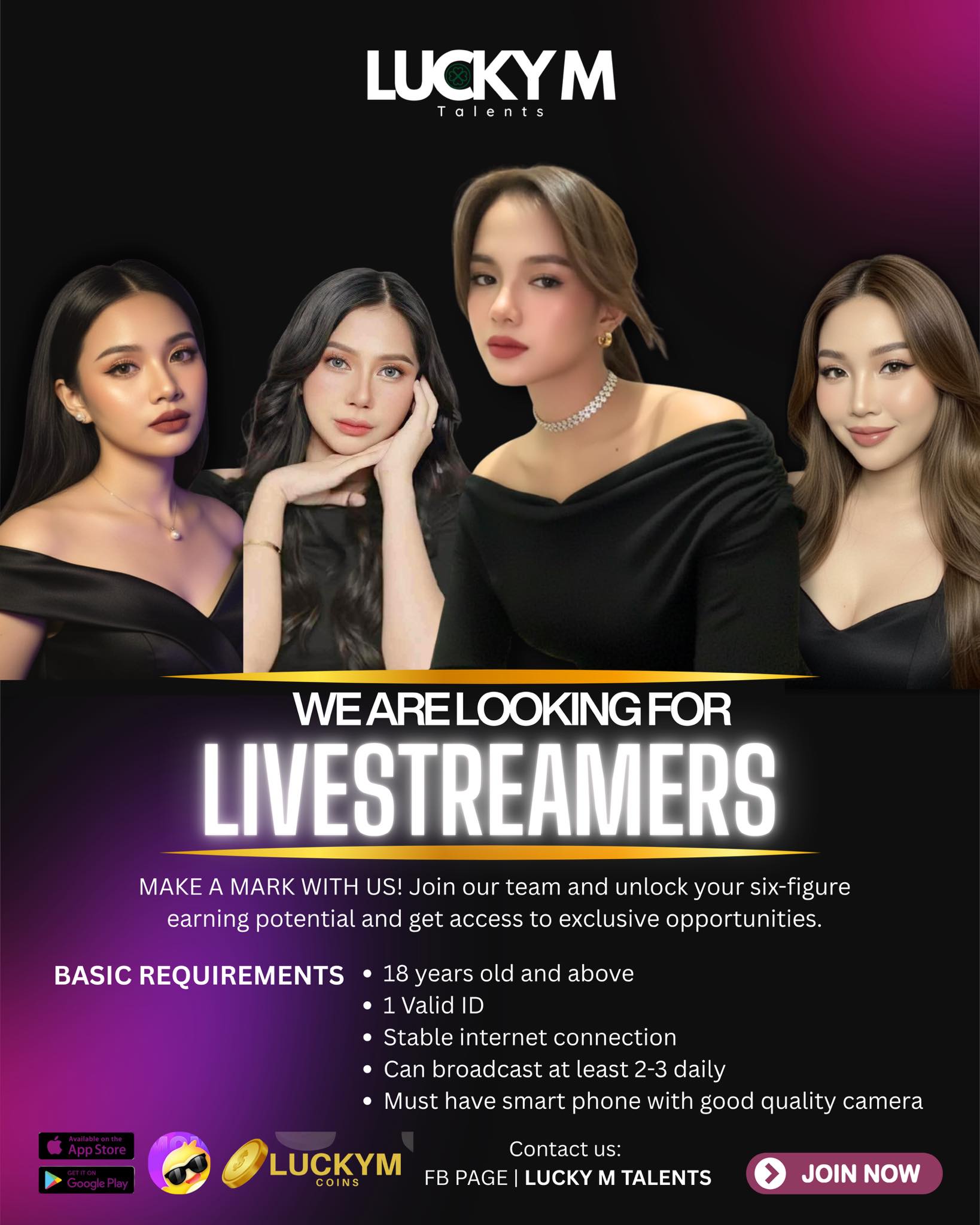 Lucky M Talents Facebook ad: This is it!