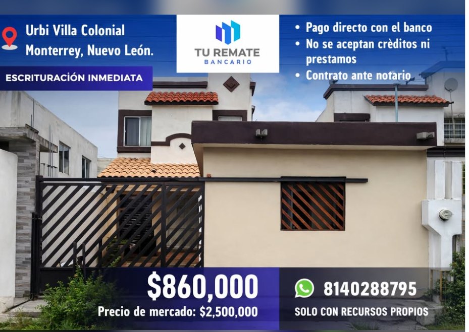 Remates Bancarios Facebook ad: 3 habitaciones 2 baños Casa