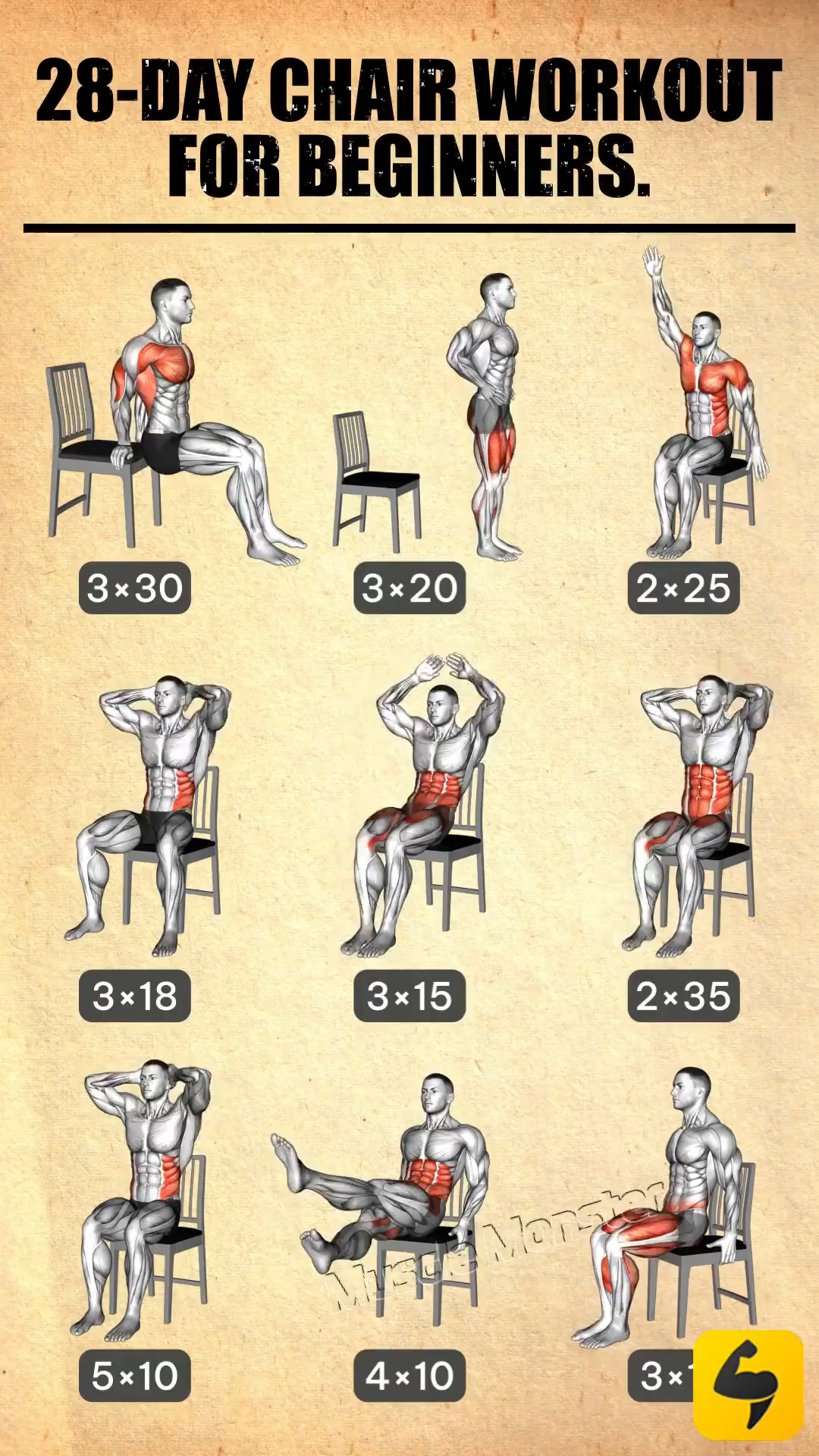 21-Day Muscle Workout Planner Facebook ad: Start Training!