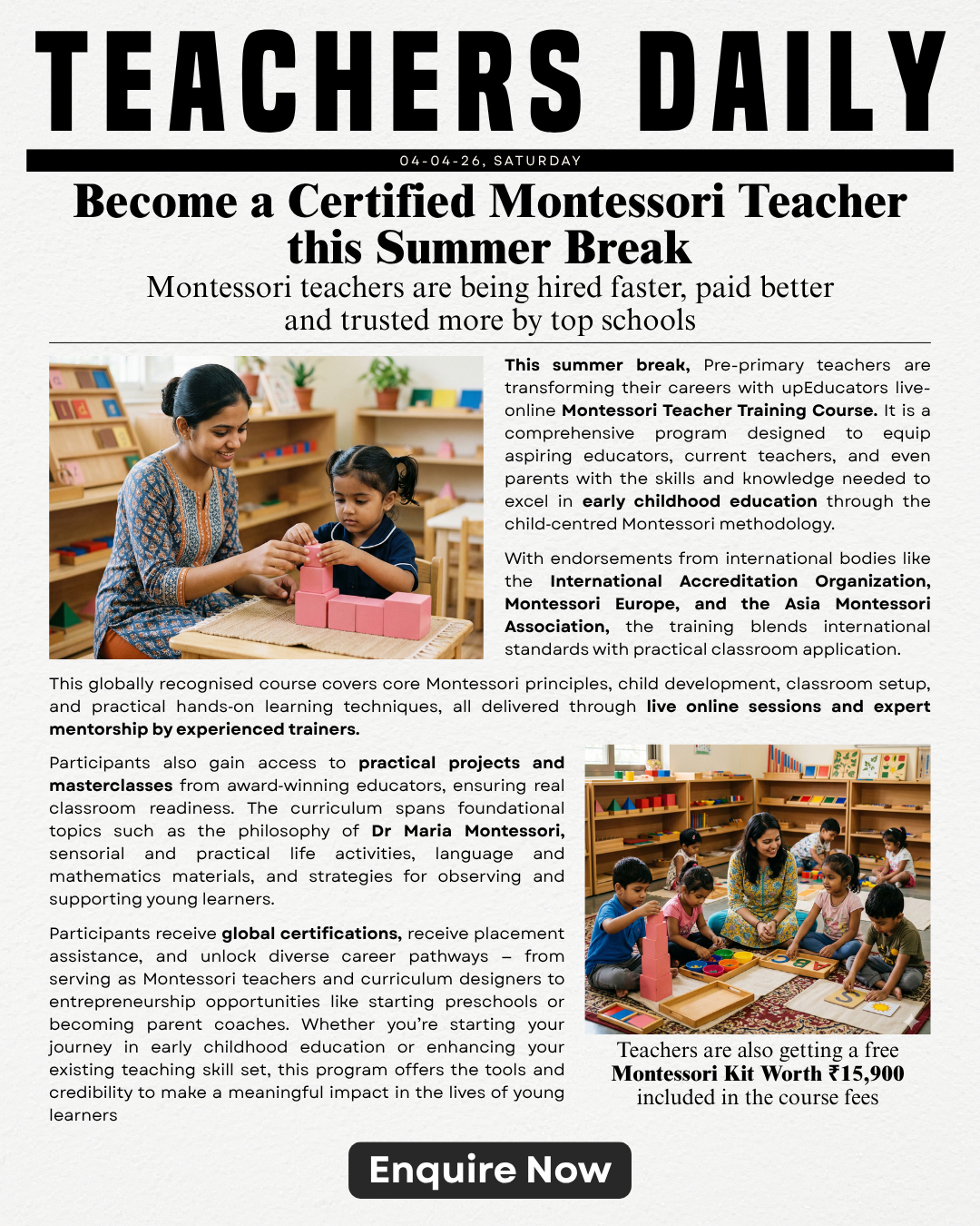upEducators Facebook ad