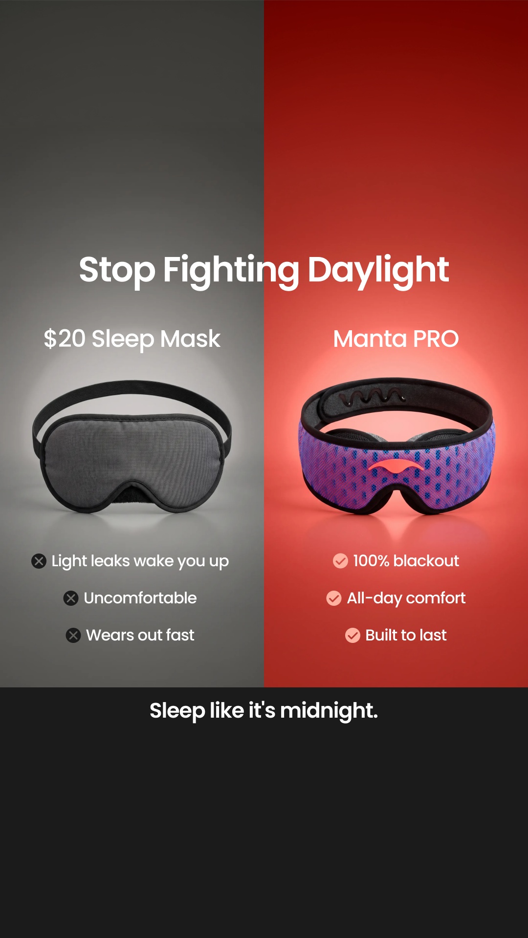 Manta Sleep Facebook ad
