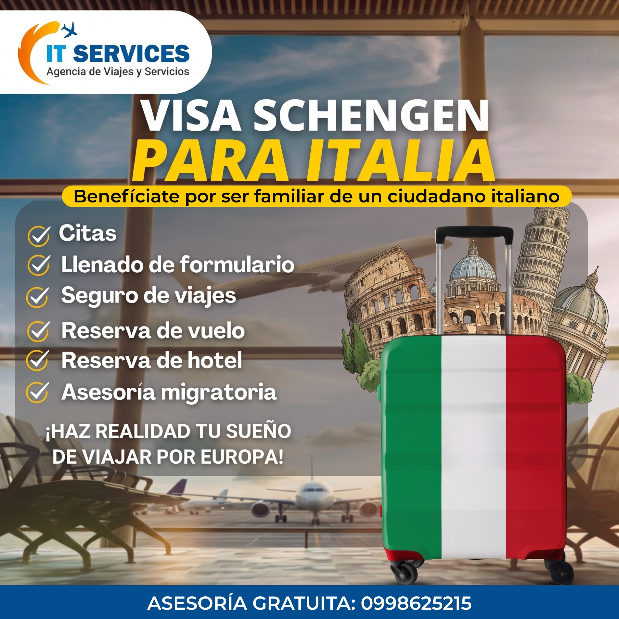 It Services - Agencia de Viajes y Servicios Facebook ad: ¿Eres familiar directo de un ciudadano italiano?