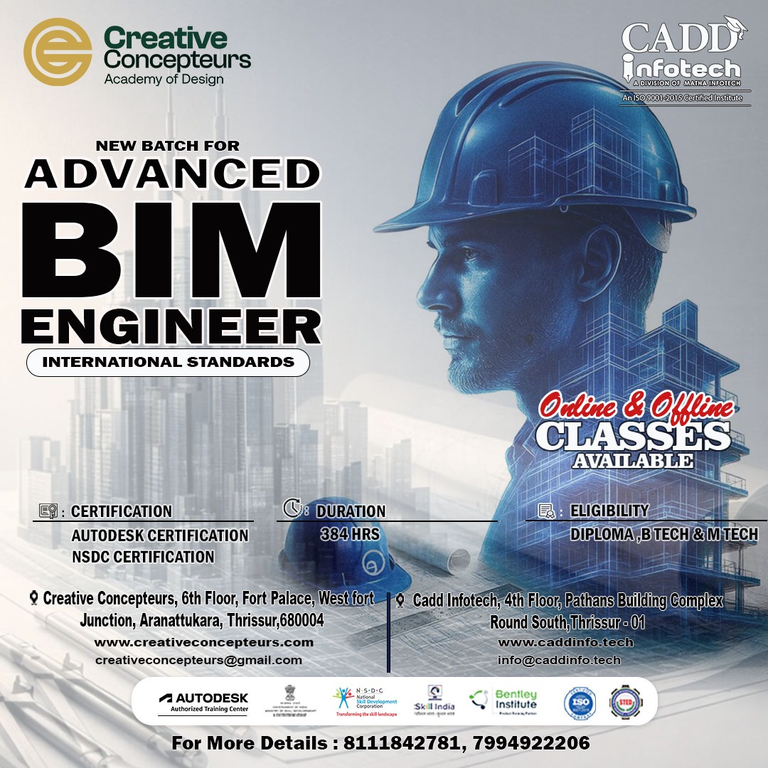 CADD Infotech Facebook ad: Advanced BIM Engineering പഠിക്കൂ | Career Upgrade ചെയ്യൂ!
