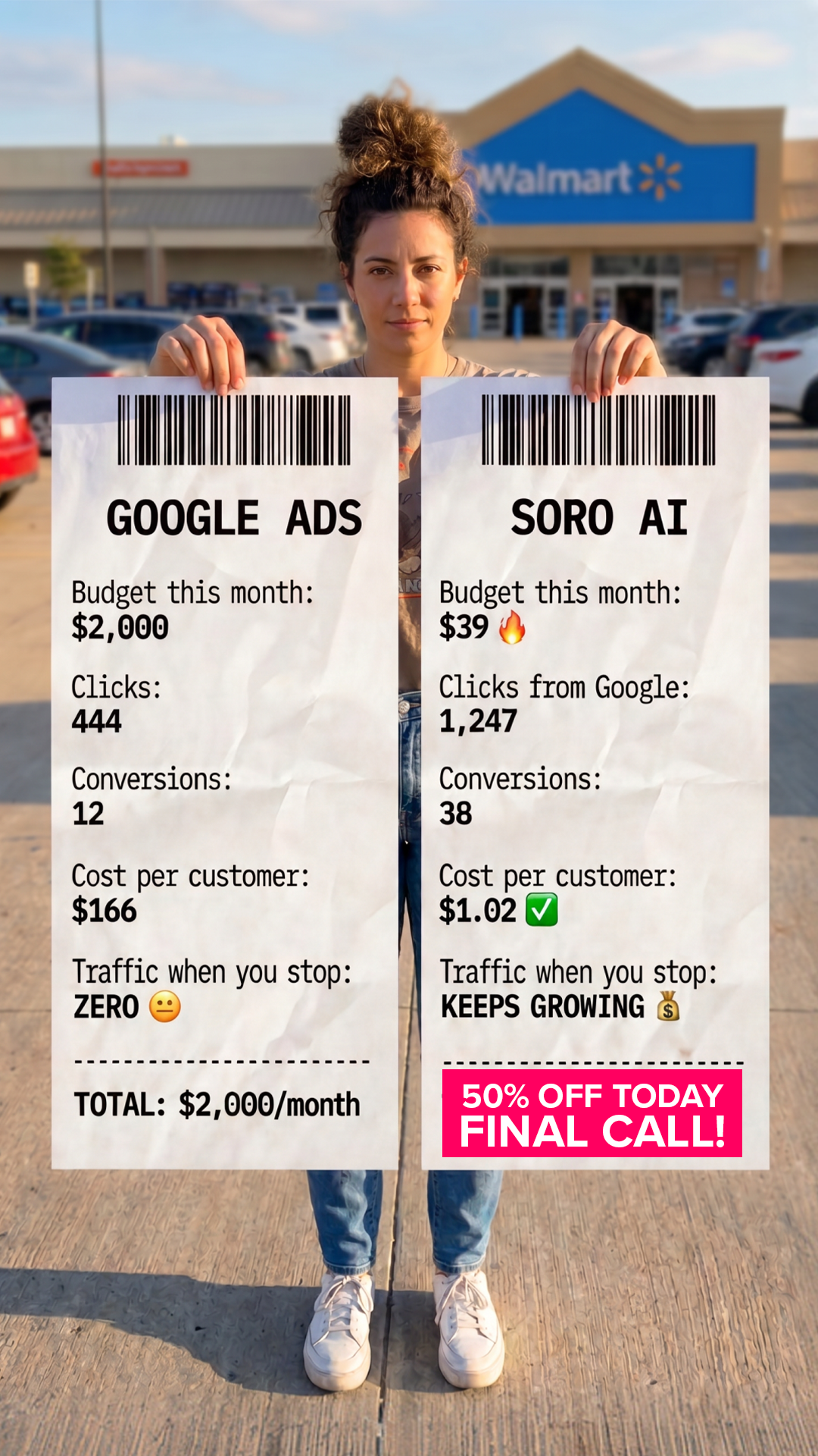 Soro SEO Facebook ad: Rank #1 on Google